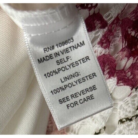 Rabbit Rabbit Rabbit Long Flutter Sleeve Fit & Flare Floral Lace Dress Size 12 - Picture 7 of 9